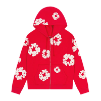 DENIM TEARS ZIP HOODIE 'RED'