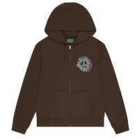 DENIM TEARS ZIP HOODIE 'UNIVERSITY BROWN'