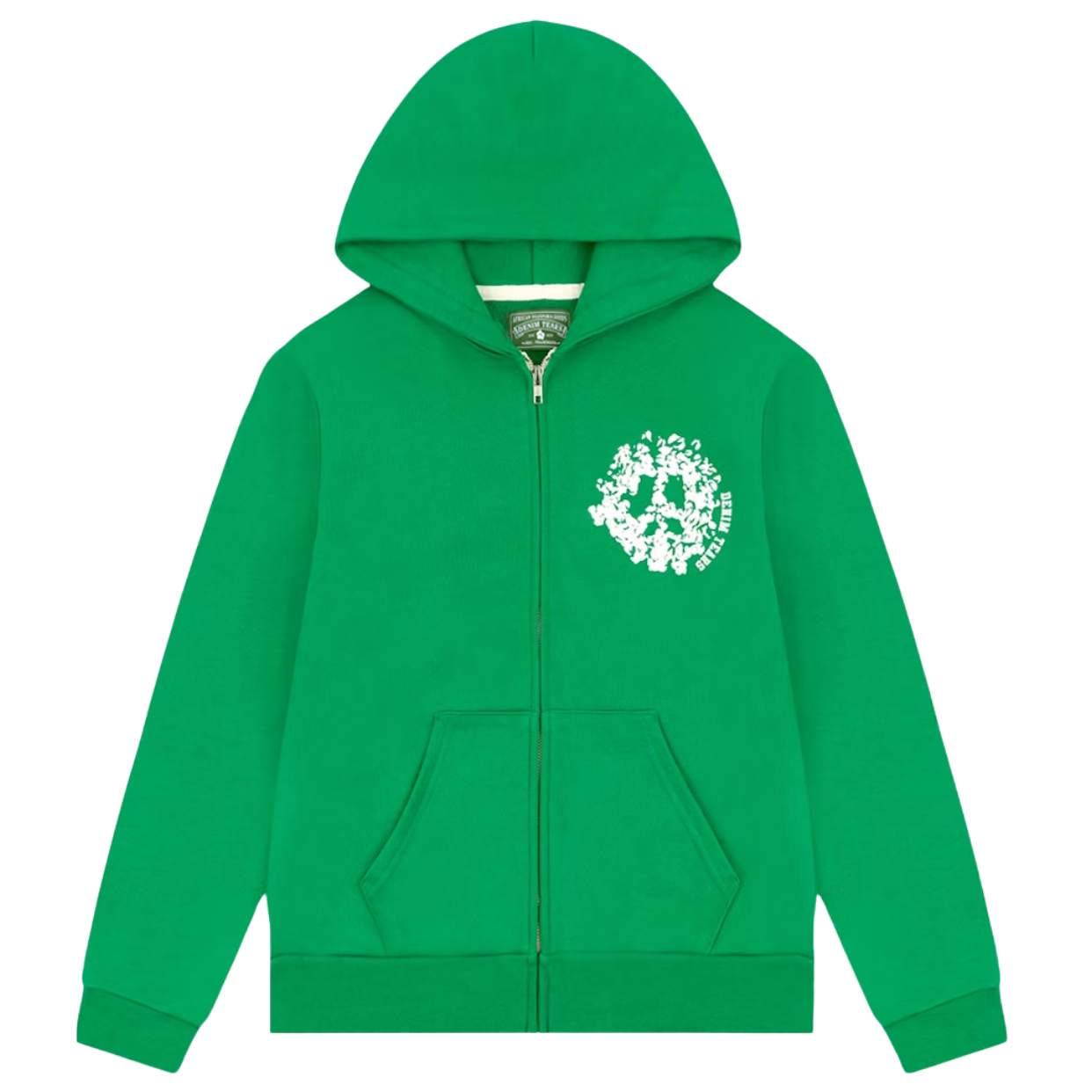 DENIM TEARS ZIP HOODIE 'UNIVERSITY GREEN'