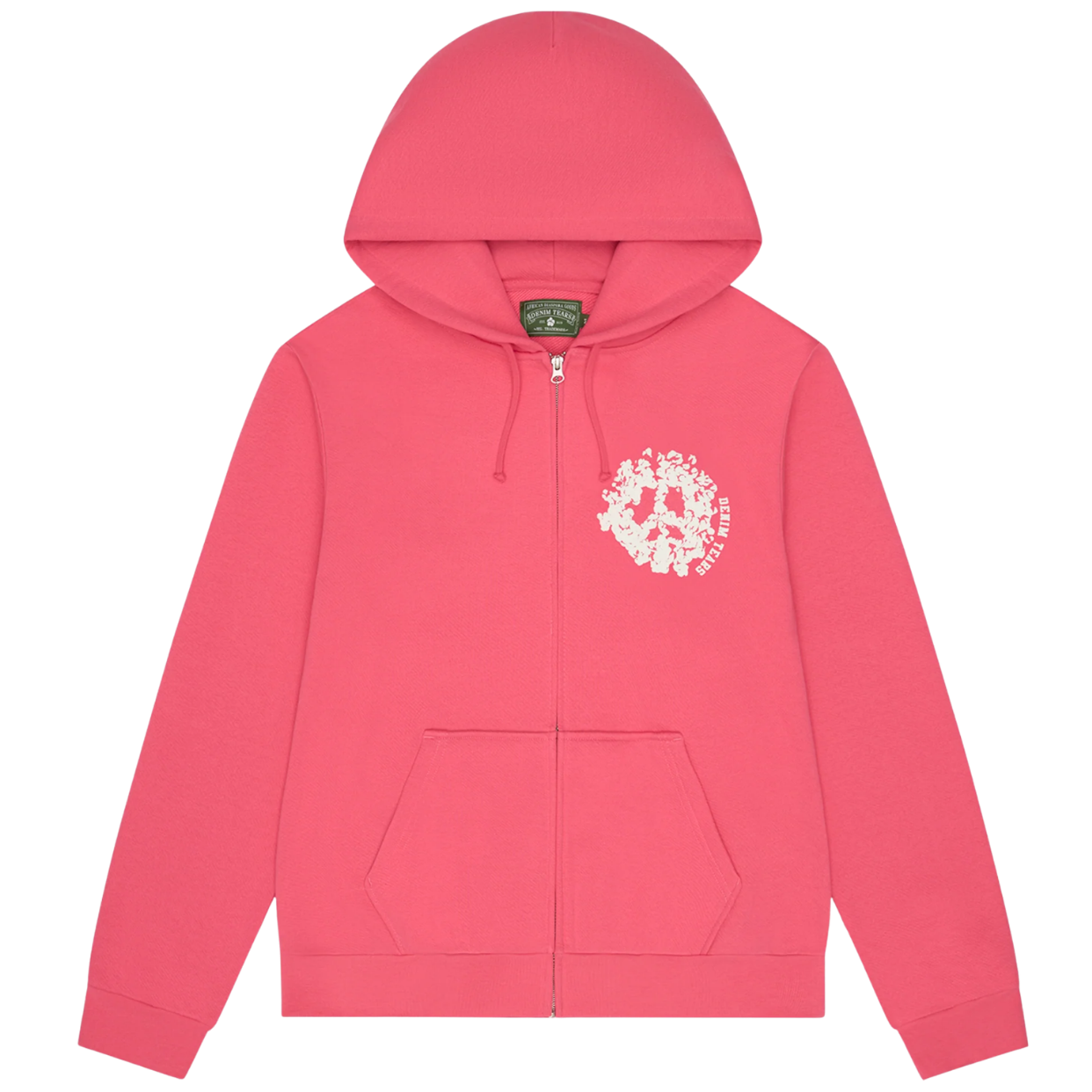 DENIM TEARS ZIP HOODIE 'UNIVERSITY PINK'