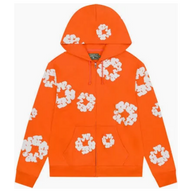 DENIM TEARS ZIP HOODIE 'ORANGE'