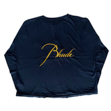 RHUDE TEE 'CLASSIC NAVY YELLOW'