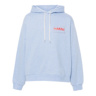 MARNI HOODIE 'LIGHT BLUE RED LOGO'
