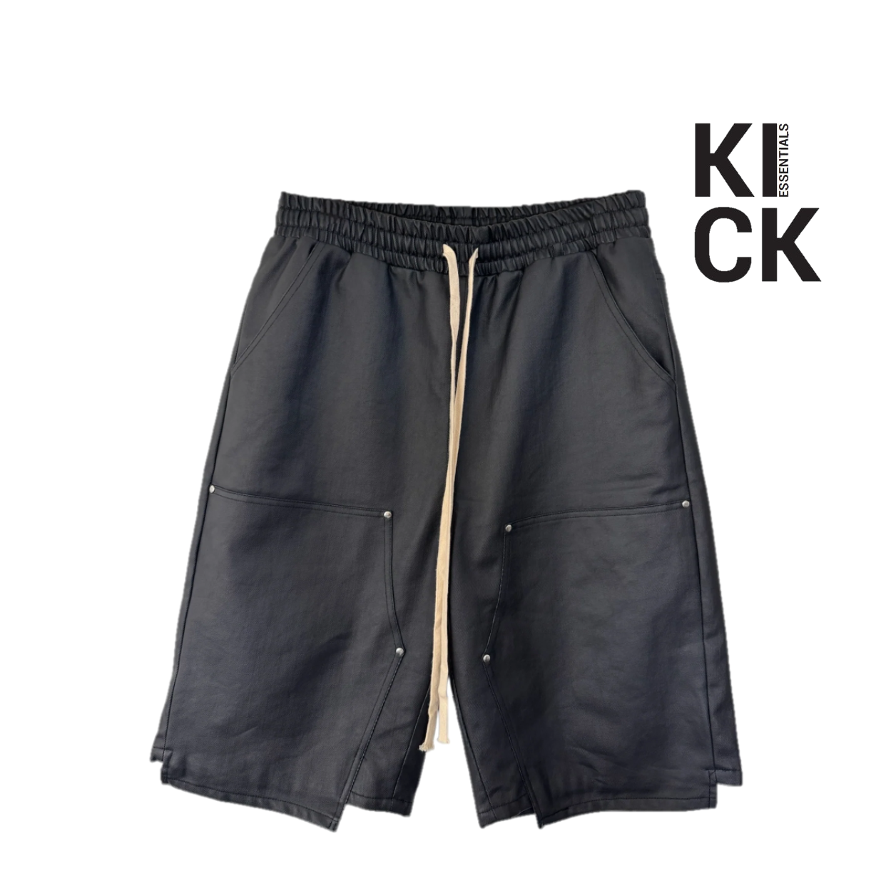 MATIERES DE DESIRS SHORT 'WAX DOUBLE KNEE BLACK'