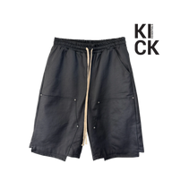 MATIERES DE DESIRS SHORT 'WAX DOUBLE KNEE BLACK'