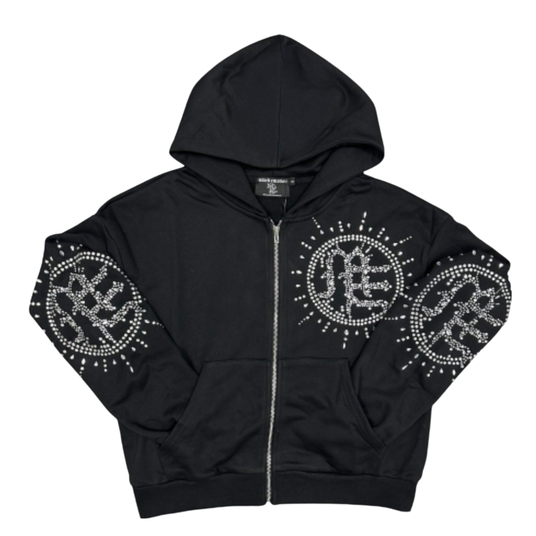 MIXED EMOTIONS HOODIE 'ECLIPSE BLACK RHINESTONE'