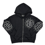 MIXED EMOTIONS HOODIE 'ECLIPSE BLACK RHINESTONE'