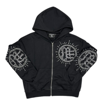 MIXED EMOTIONS HOODIE 'ECLIPSE BLACK RHINESTONE'