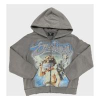 MIXED EMOTIONS HOODIE 'GREY RHINESTONE'