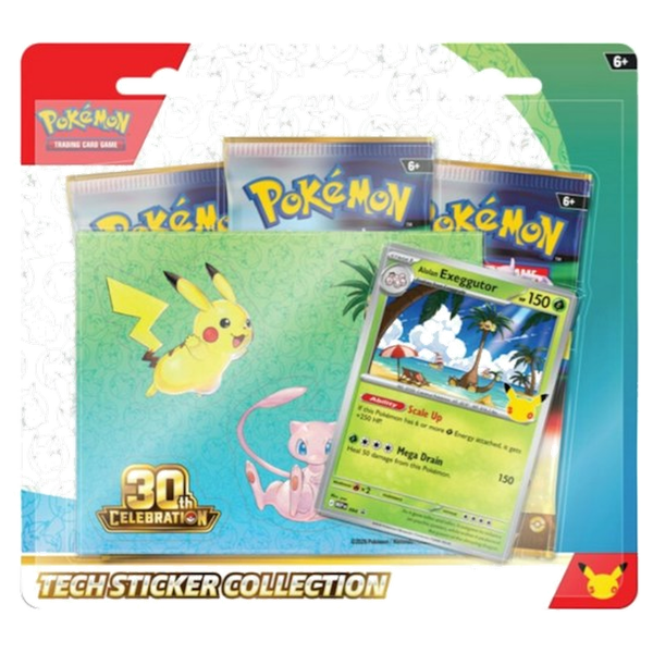 POKEMON TECH STICKER COLLECTION '2026 MEGA EVOLUTION 30TH ANNIVERSARY CELEBRATION EXEGUTTOR PROMO'