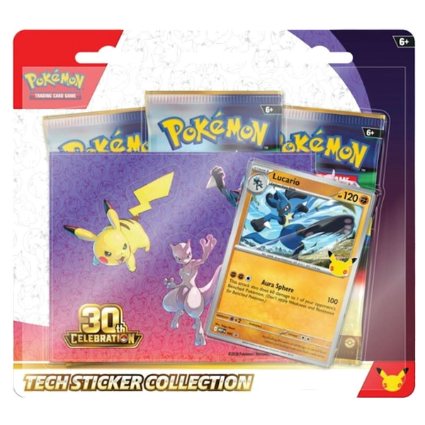 POKEMONTECH STICKER COLLECTION '2026 MEGA EVOLUTION 30TH ANNIVERSARY CELEBRATION LUCARIO PROMO'