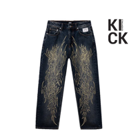 REVENGE JEANS 'BLACK TRIBAL'