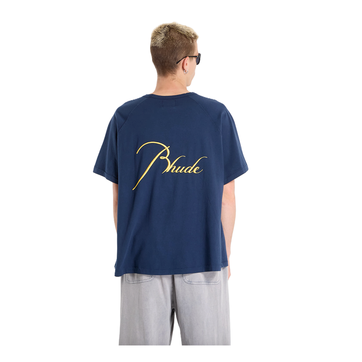 RHUDE TEE 'CLASSIC NAVY YELLOW'