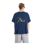 RHUDE TEE 'CLASSIC NAVY YELLOW'