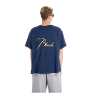 RHUDE TEE 'CLASSIC NAVY YELLOW'