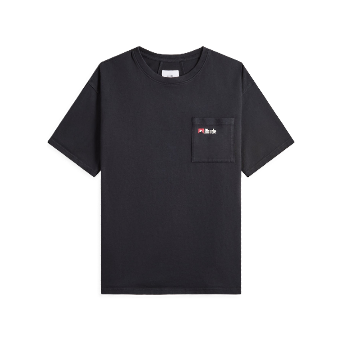 RHUDE TEE 'MOONLIGHT WOLF POCKET BLACK WHITE RED'
