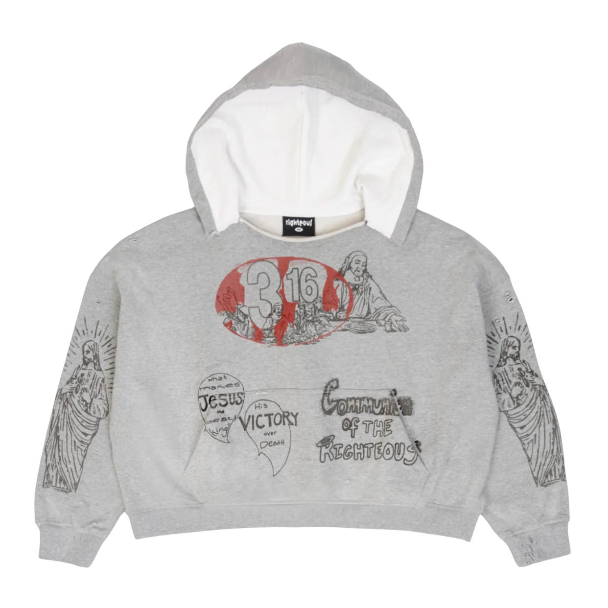 RIGHTEOUS HOODIE 'V2 GREY'