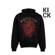 SPIDER HOODIE 'BLACK RHINESTONE'