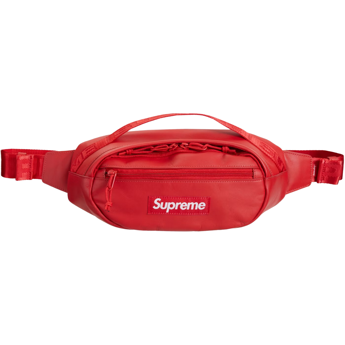 SUPREME WAISTBAG 'LEATHER RED FW19'
