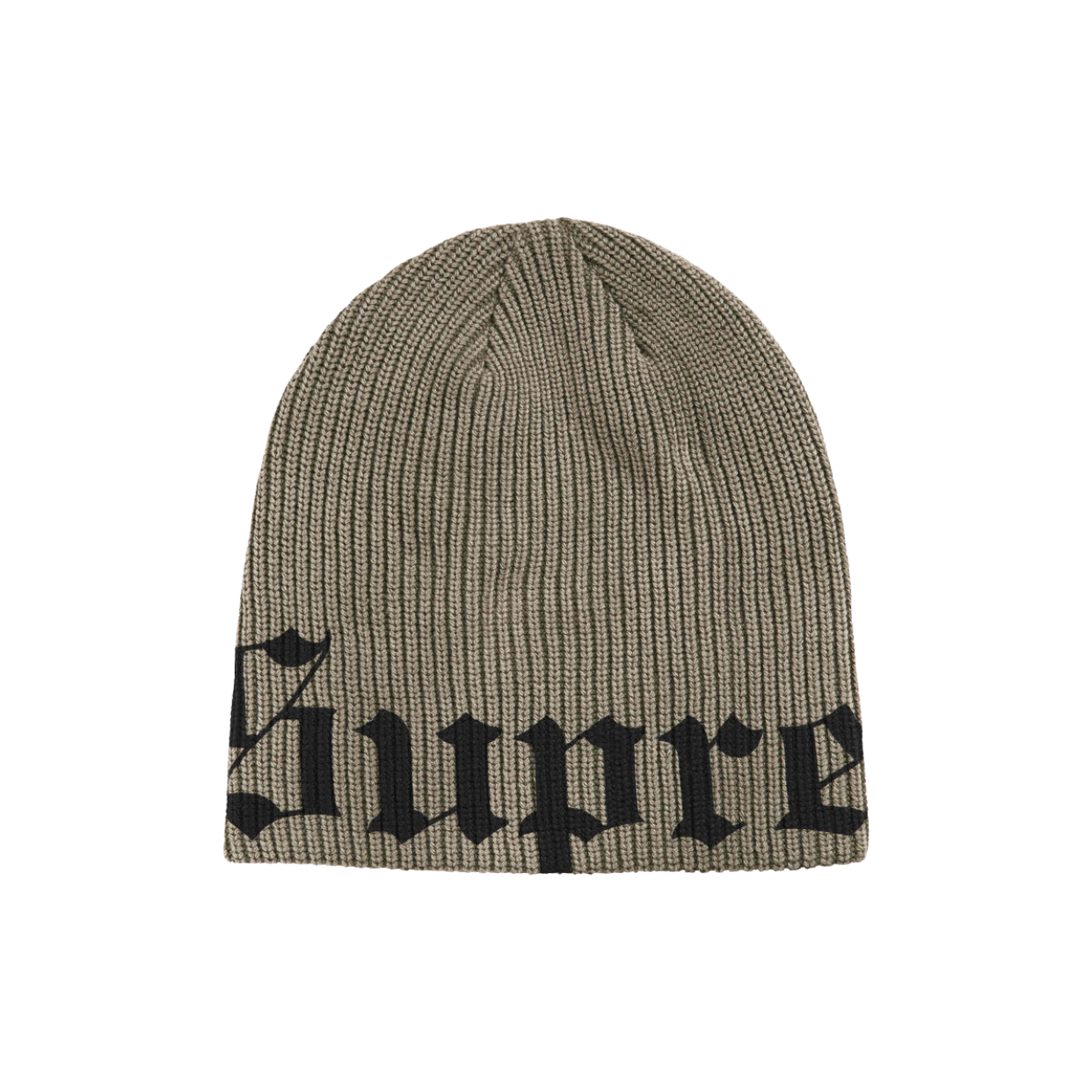 SUPREME BEANIE 'OLD ENGLISH PRINTED OLIVE'