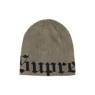 SUPREME BEANIE 'OLD ENGLISH PRINTED OLIVE'