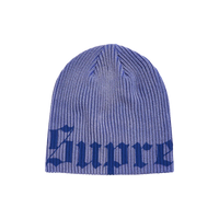 SUPREME BEANIE 'OLD ENGLISH PRINTED ROYAL'