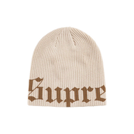 SUPREME BEANIE 'OLD ENGLISH PRINTED STONE'