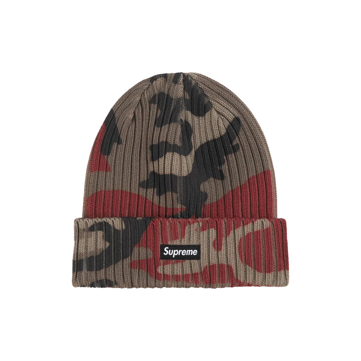 SUPREME BEANIE 'OVERDYED RED CAMO'