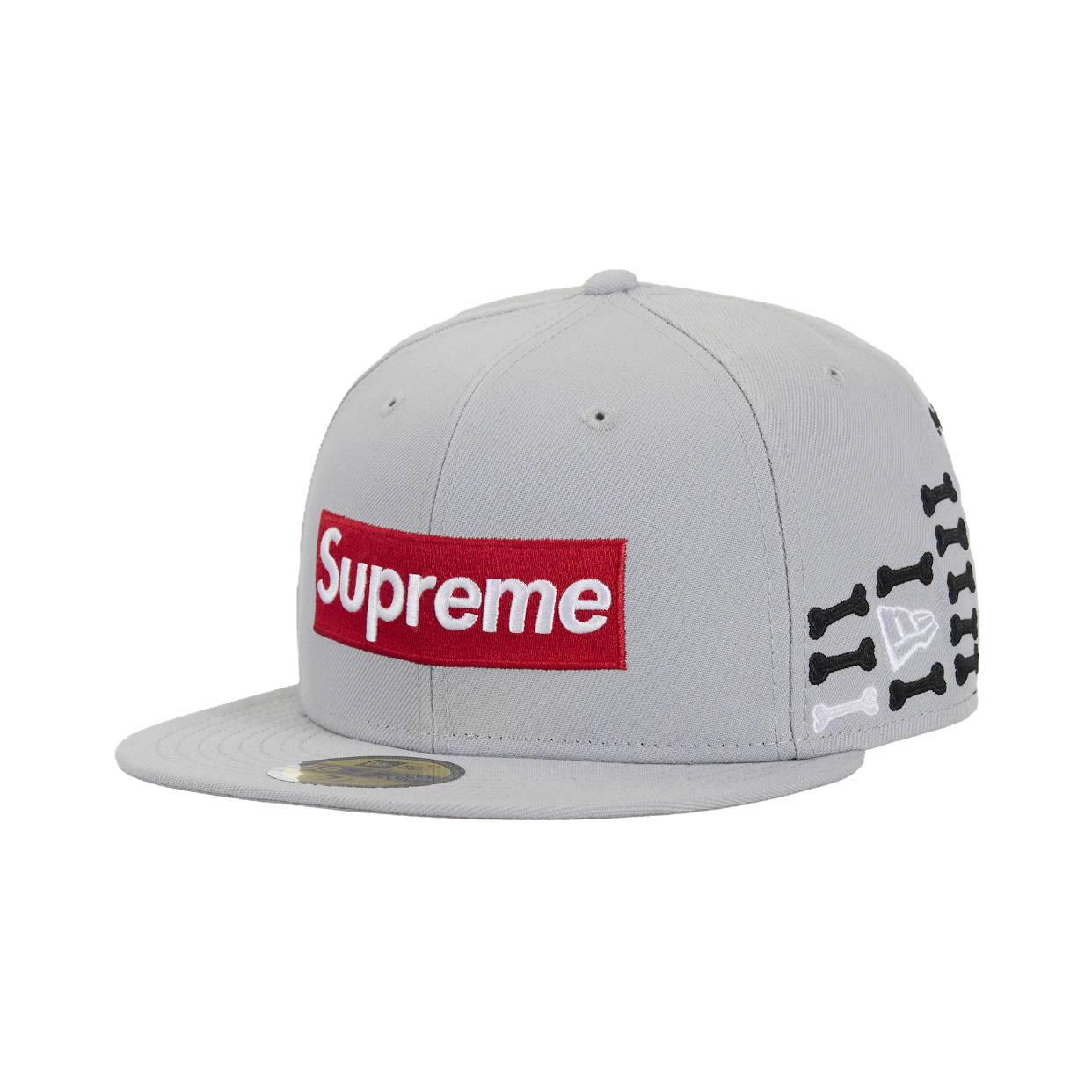 SUPREME HAT 'BONES BOX LOGO NEW ERA GREY'