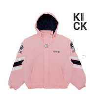 SUPREME JACKET 'MITCHELL AND NESS NCAA PINK'