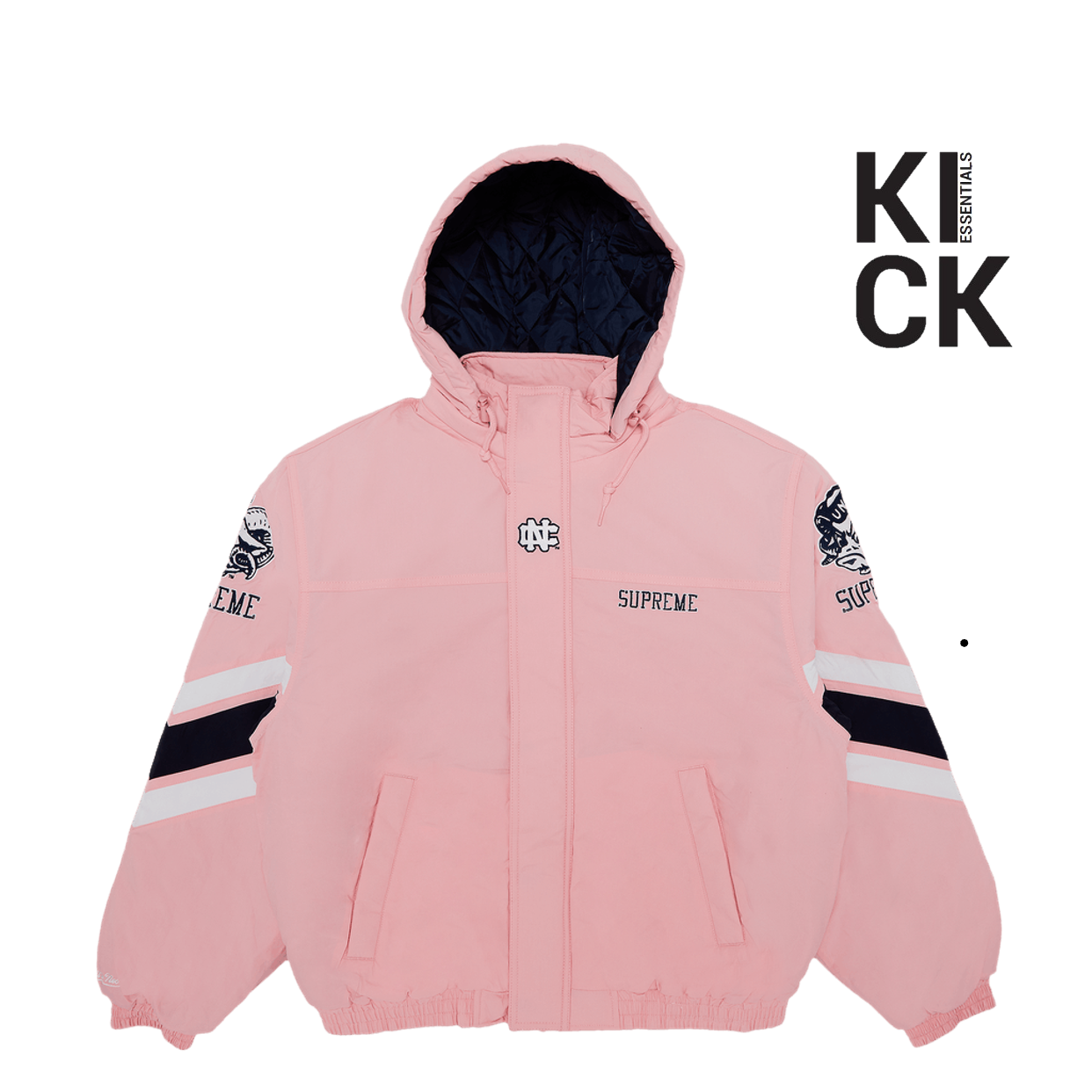 SUPREME JACKET 'MITCHELL AND NESS NCAA PINK'