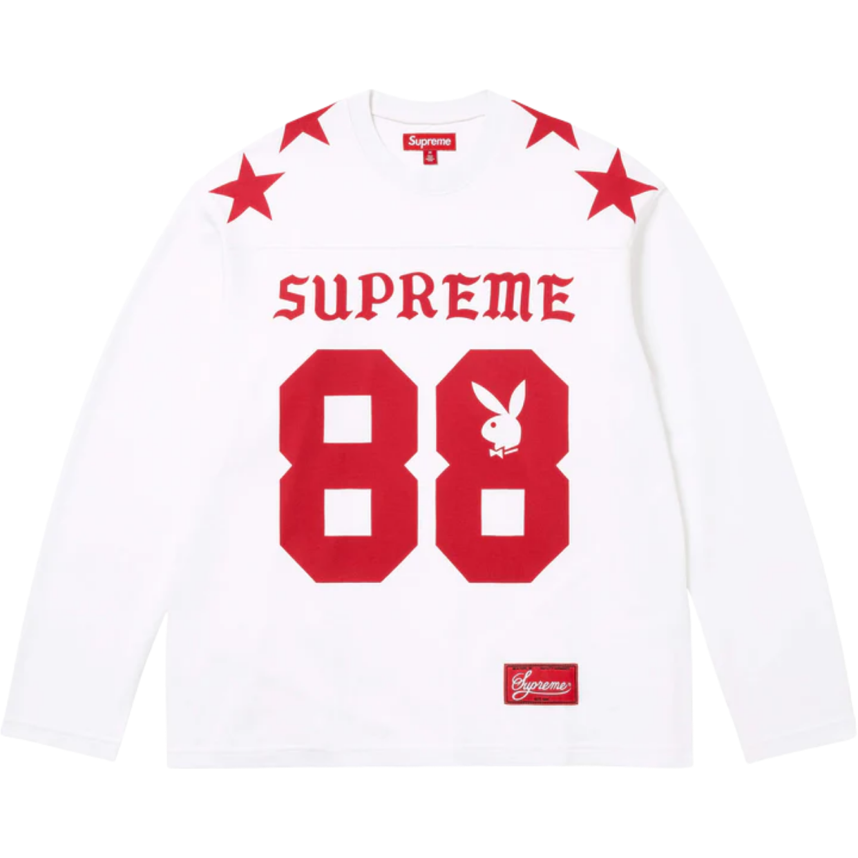 SUPREME LONGSLEEVE 'PLAYBOY WHITE'