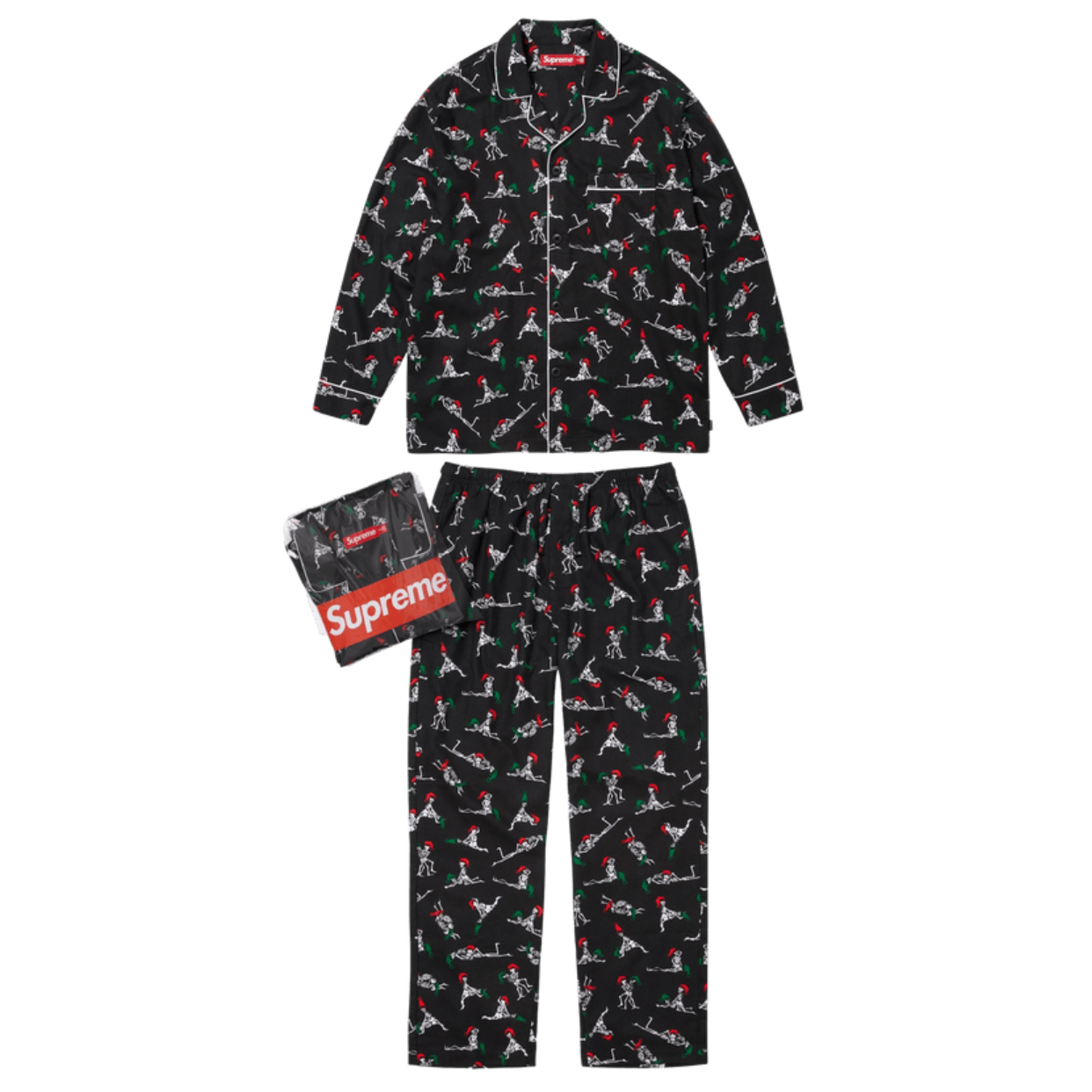 SUPREME PAJAMA SET 'HOLIDAY BLACK'