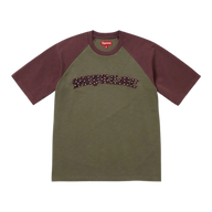 SUPREME TEE 'RAGLAN GEM GREEN RED'