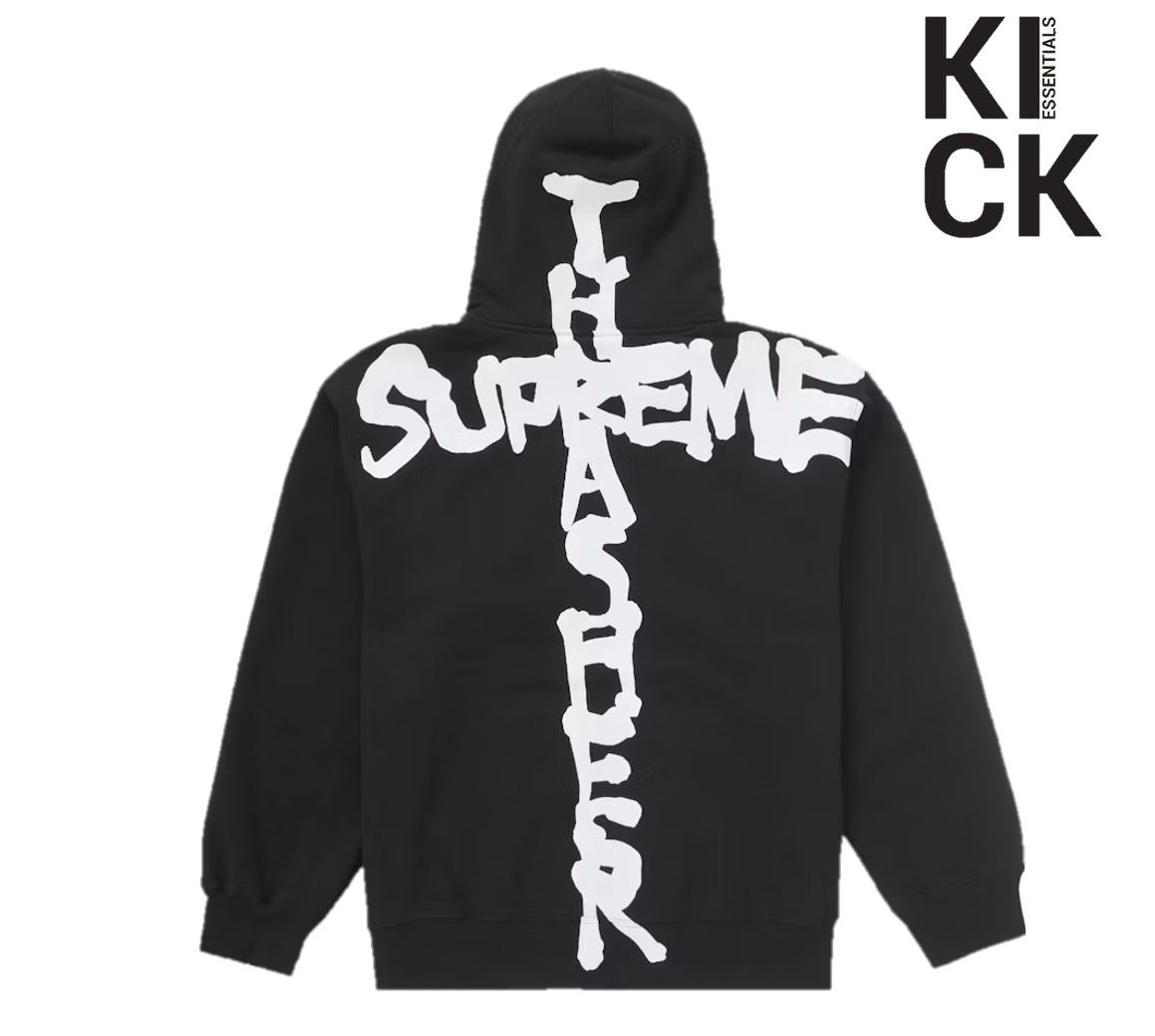 SUPREME HOODIE 'THRASHER ZIP BLACK'