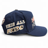 Temporary Forevers Fun Forever hat in navy, This All Ends side studio view