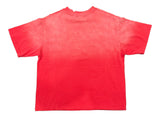 Temporary Forevers No Legends Left red distressed tee — back view