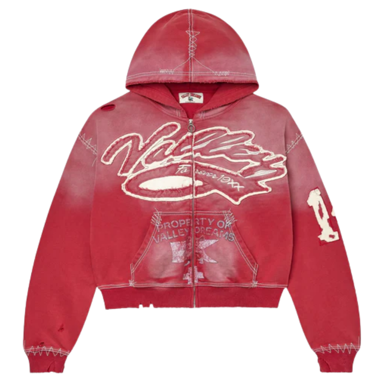 VALE FOREVER ZIP-UP 'RELIGION BURN RED'