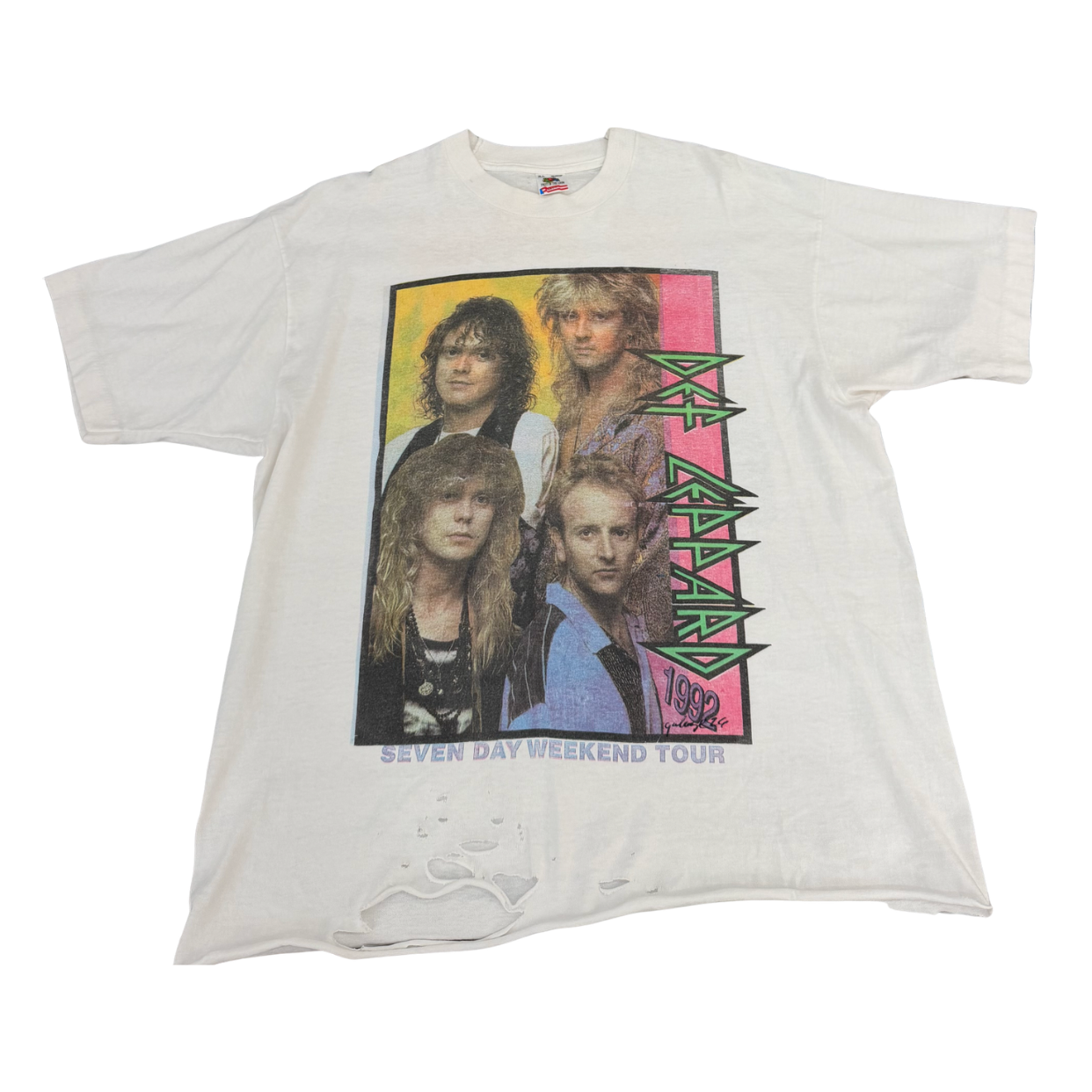 VINTAGE TEE 'DEF LEPPARD WHITE'