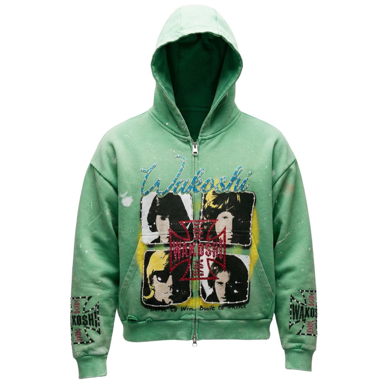 WAKOSHI HOODIE 'WAKOSHI STARS MINT GREEN'